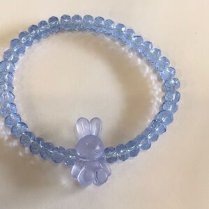 Blue Beaded Bunny Bracelet for Kids